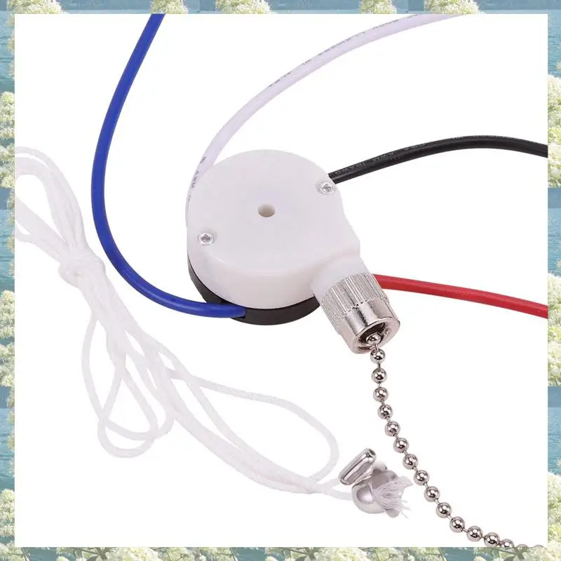 

Best Of 2025-3X Комплект переключателей потолочного вентилятора, 3 скорости, 4 провода, переключатель управления скоростью на молнии вентилятора, переключатель ZE-208S с веревкой, серебристый