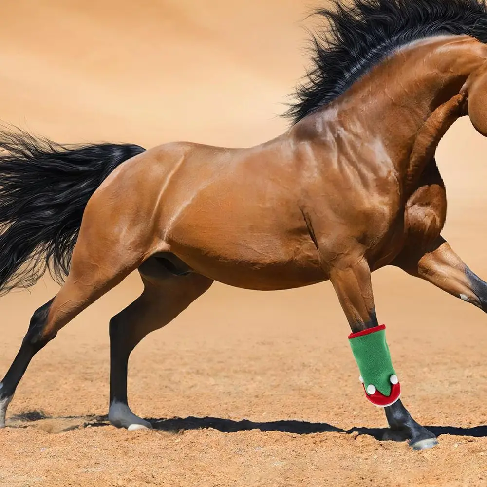 عيد الميلاد تصميم الحصان اللباس مجموعة سانتا نمط عطلة الديكور الحصان عيد الميلاد قبعة معدات الفروسية موضوع الحزب