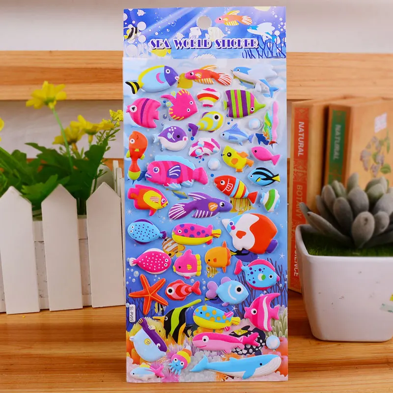 1pcs/lot Kawaii Stationery Stickers Aquatic creatures Decorative Mobile Stickers Scrapbooking DIY Craft Stickers