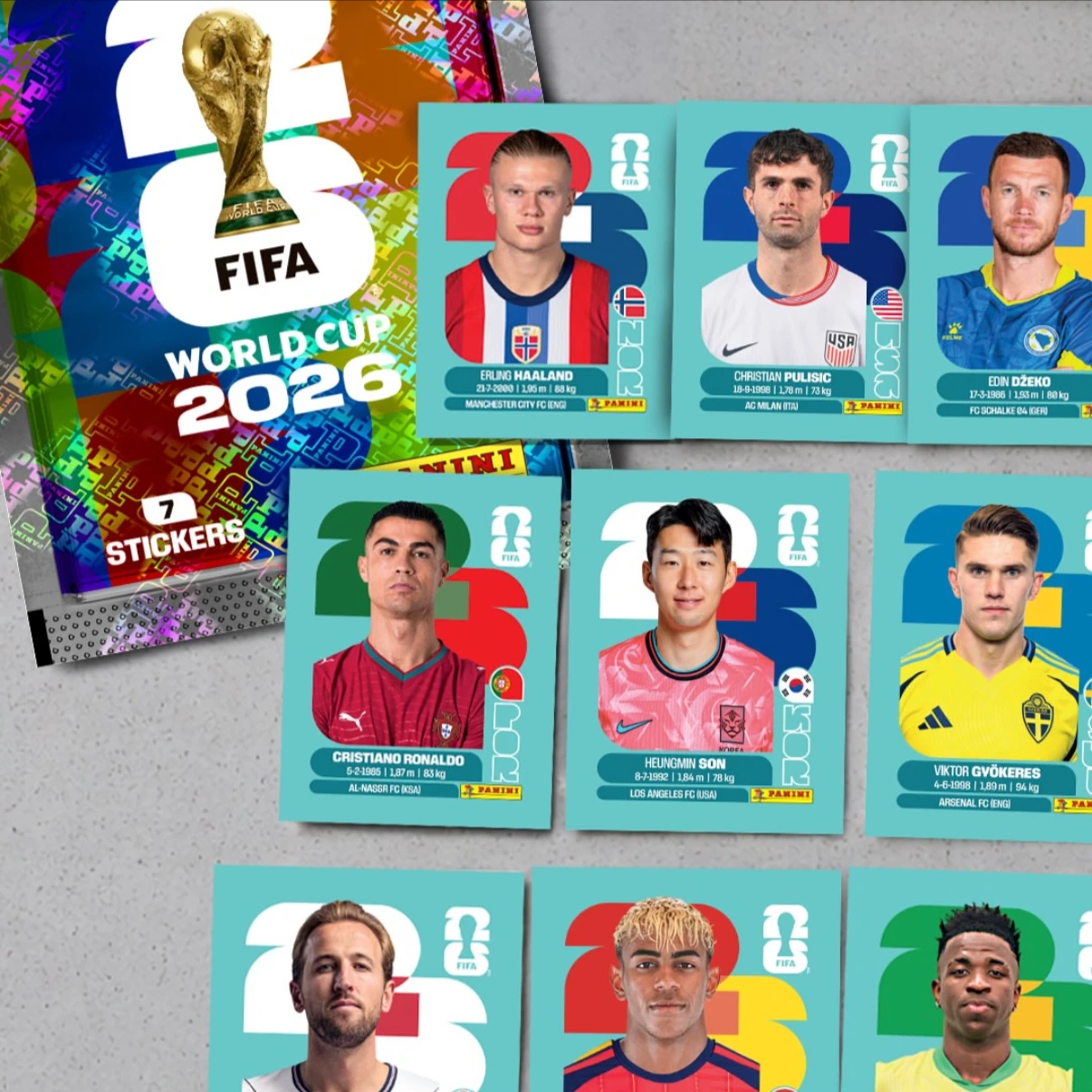 パニーニ-2026-ワールドカップ公式ステッカー-サッカーファン向けコレクタブルトレーディングカード-ステッカー-ブラインドボックスギフト