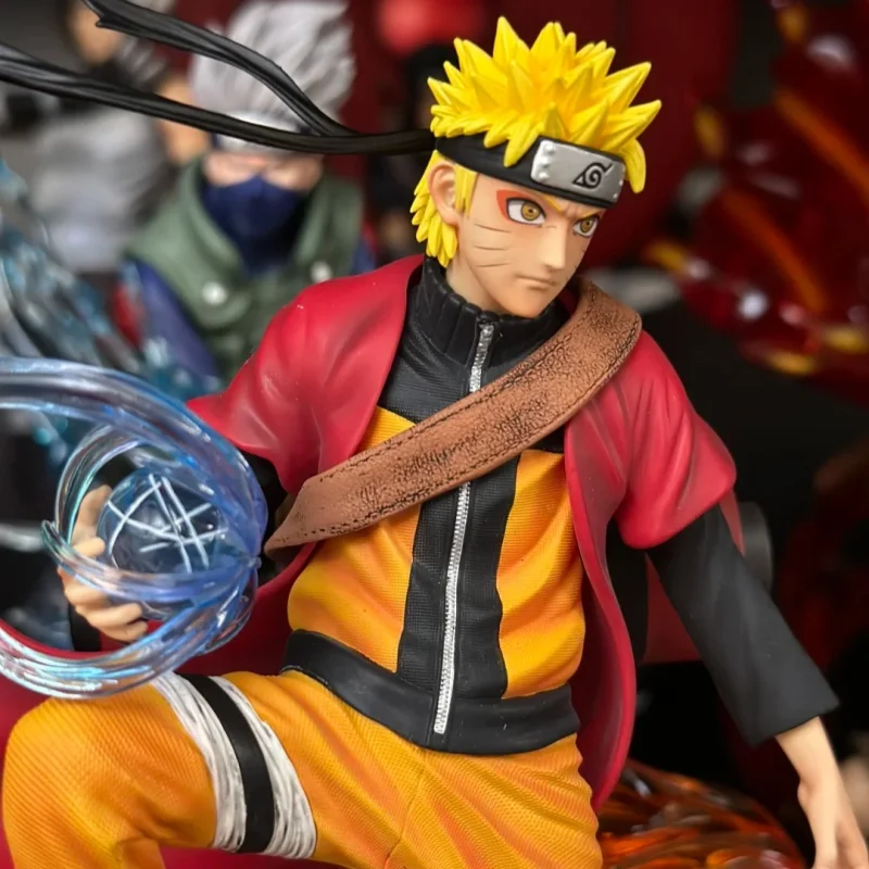 In Voorraad Naruto Anime Figuur Uzumaki Naruto Uchiha Sasuke Action Model Pvc Standbeeld Desktop Ornament Collectible Toy Festival Gift