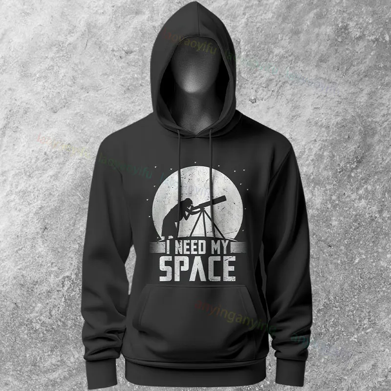 Śmieszny motyw astrofotografika: kosmiczne grafiki, bluzy z długim rękawem, codzienna bluza z kapturem, idealna na co dzień i na zewnątrz.