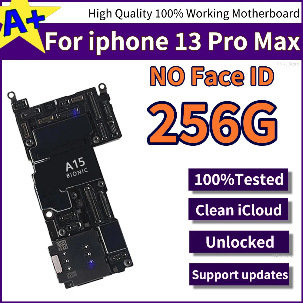 For iPhone 13 Pro Max Motherboard Unlocked With Face ID CLean