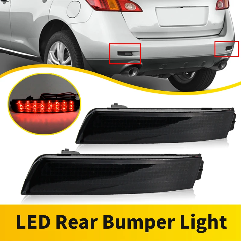 

2 шт. отражатель заднего бампера для Nissan Juke Murano Quest Sentra, задний тормоз, противотуманная фара для Infiniti FX35 FX37 FX50 QX70 DC12V