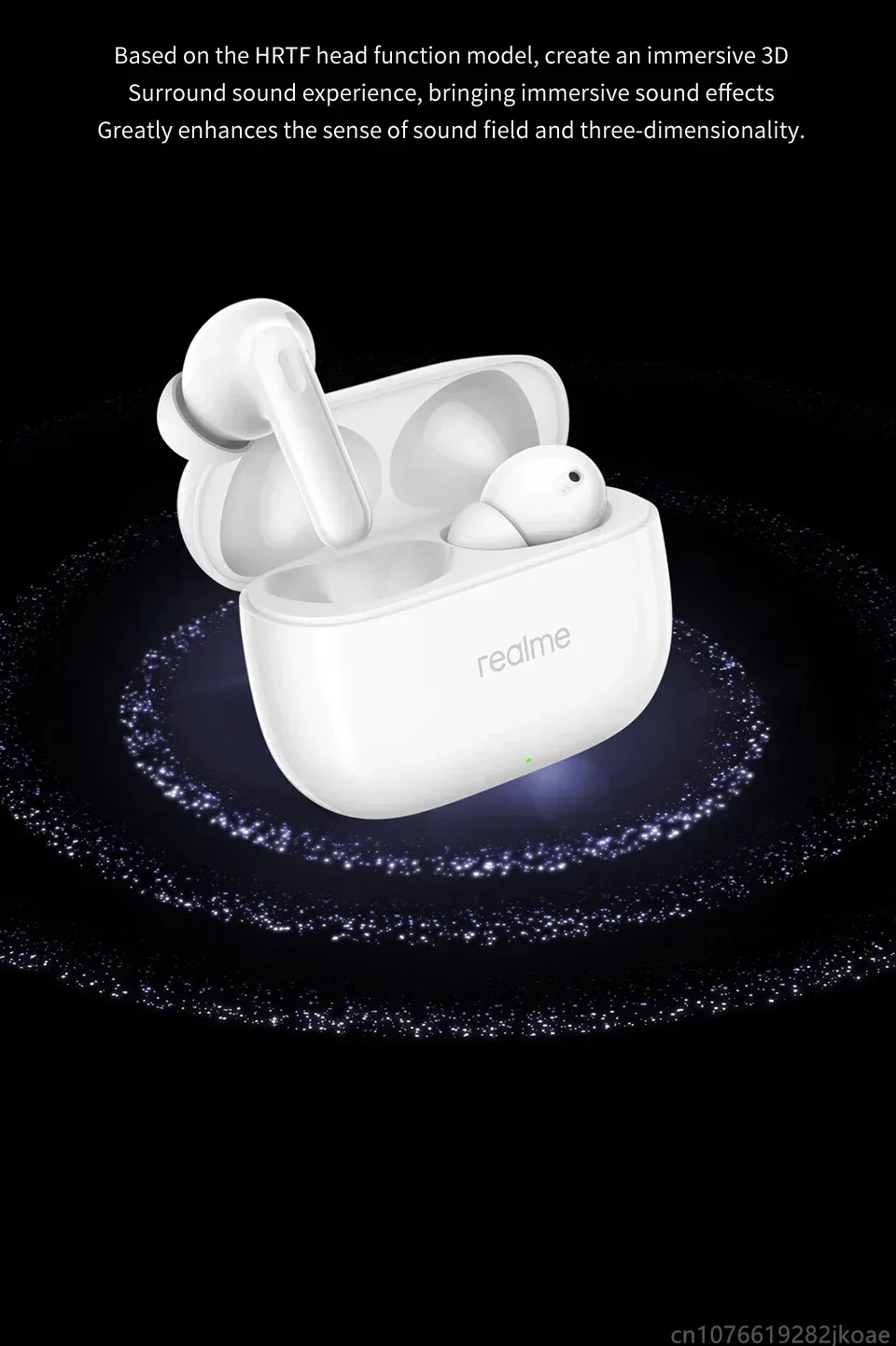 realme Buds T310-Kopfhörer, 46 dB, aktive Geräuschunterdrückung, kabellose HiFi-Kopfhörer, Bluetooth 5.4, Spiel-Musik-Headset, lange Standby-Zeit – Detail 10