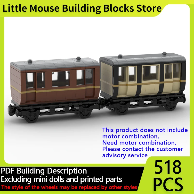 

City Car Model MOC Building Bricks Small Era 2 Passenger Cars Modular Technology Gifts Holiday Assemble Children Toys Suit