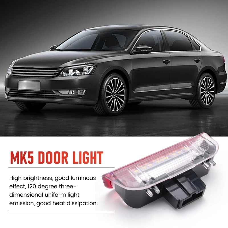 4Pcs Car LED Door Warning Light Welcome Projector For Golf 6 7 Jetta MK5 MK6 Passat B6 B7 CC TIGUAN Scirocco