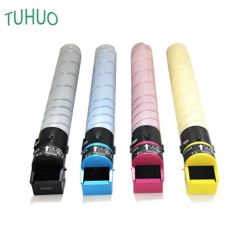4PCS/Set TN328 For Konica Minolta Bizhub C250i C300i C360i C7130i Color Copier Machine Toner Cartridge Compatible TN328 K C M Y