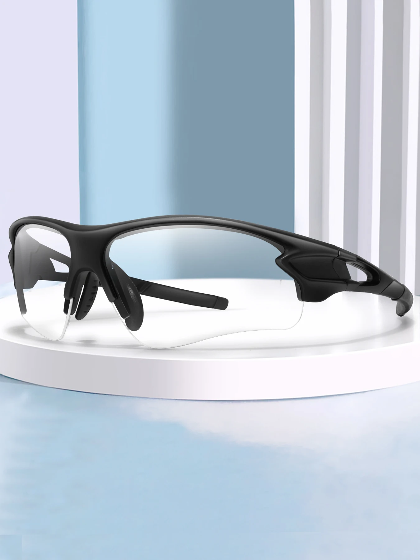 Modische photochrome Sonnenbrille, Unisex, Outdoor-Sportbrille zum Angeln, Radfahren, Reiten, Laufen, Fahren, bequeme Schutzbrille