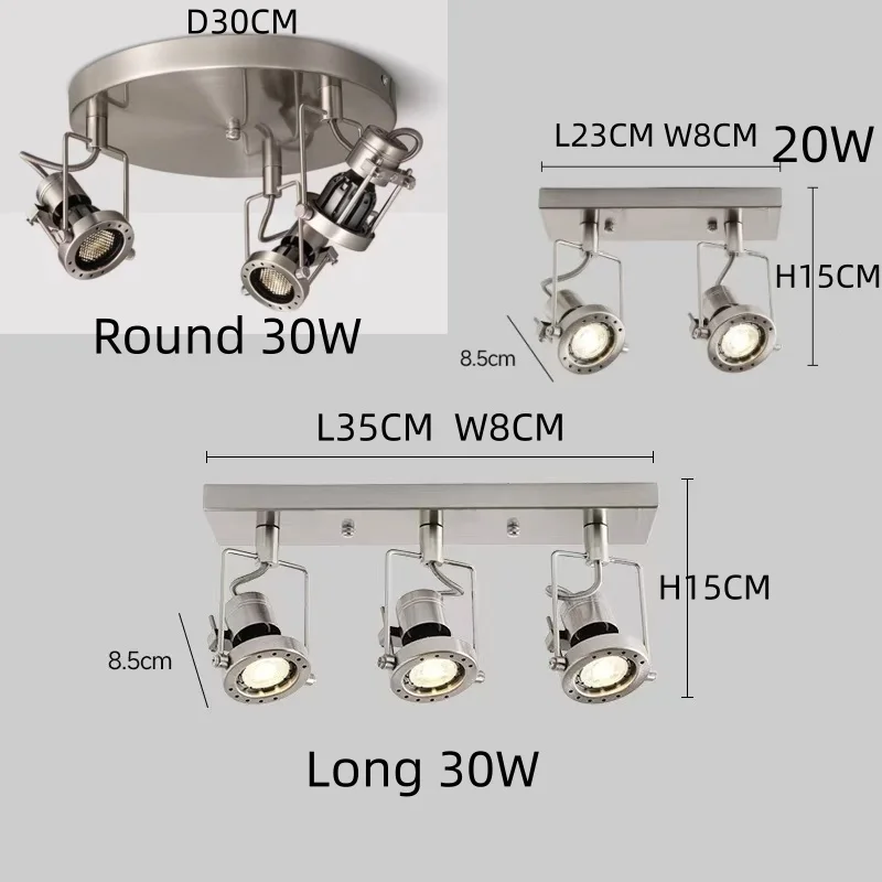 أضواء كاشفة على الطراز الصناعي العتيق GU10 أضواء كاشفة مضادة للوهج مثبتة على السطح الرجعية تستخدم لغرف المعيشة والحانات