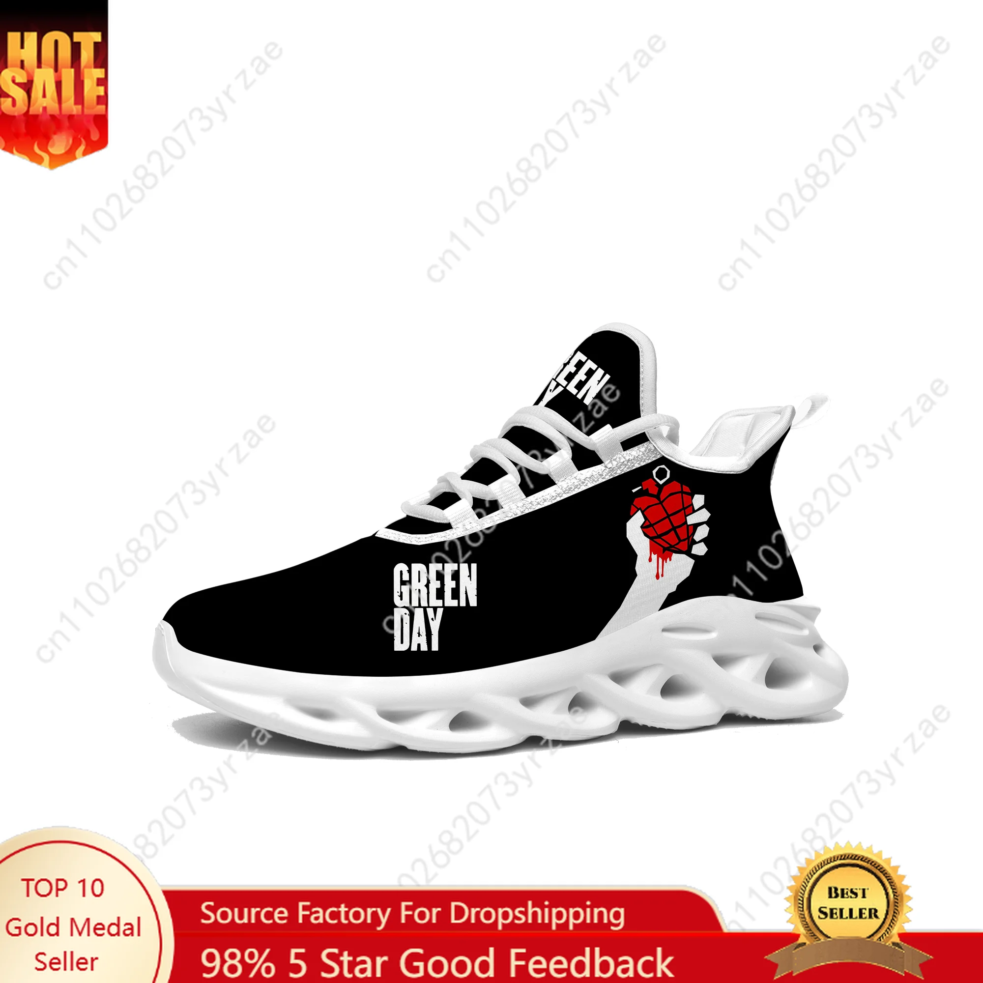 

Green Day кроссовки на плоской подошве с кружевной сеткой, мужская и женская спортивная обувь, высококачественные персонализированные удобные кроссовки, обувь по индивидуальному заказу