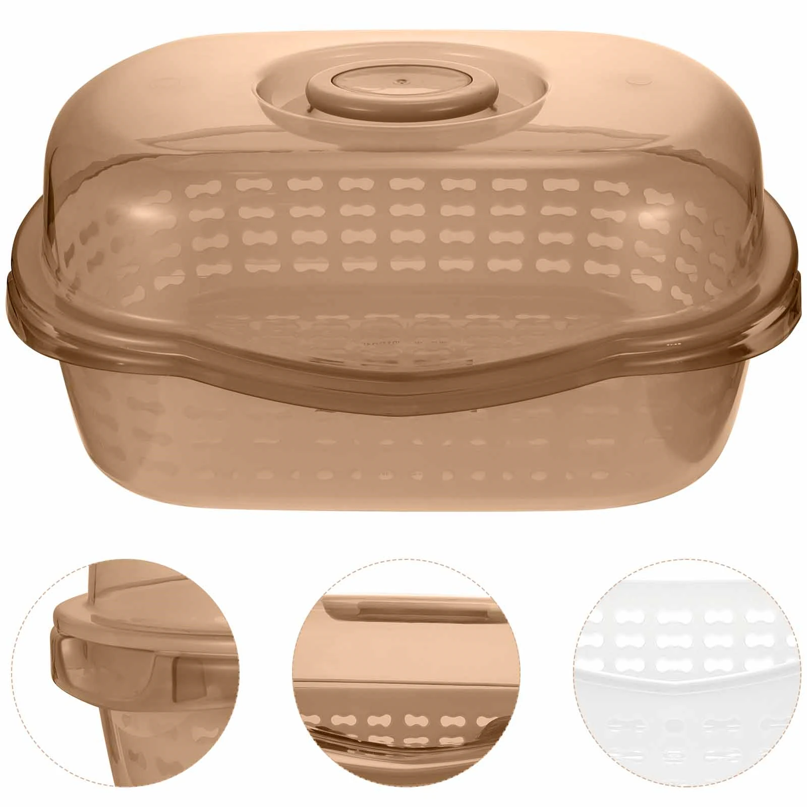 

Food Containers with Lids Fruit Drain Basket Strainer Universal Colander Plastic Drying Mother Kitchen