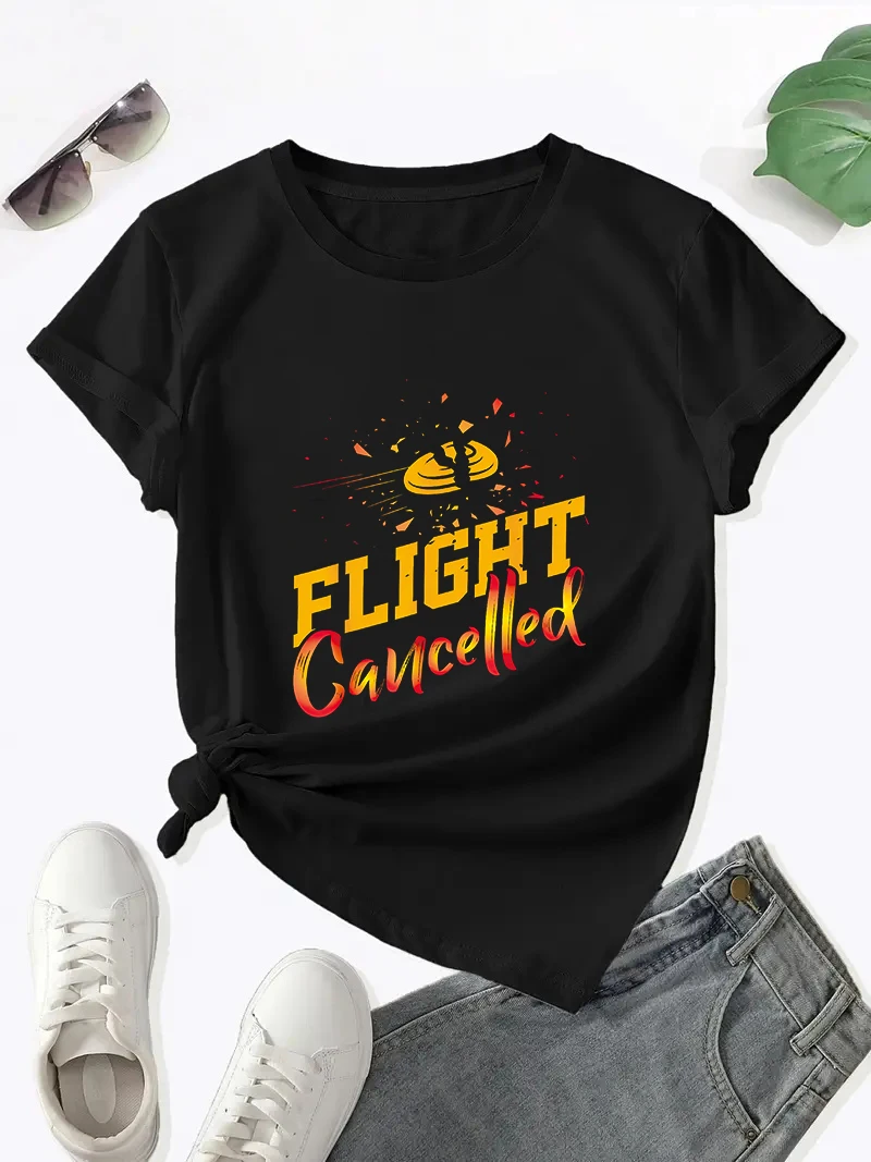 Женская футболка с круглым вырезом и коротким рукавом