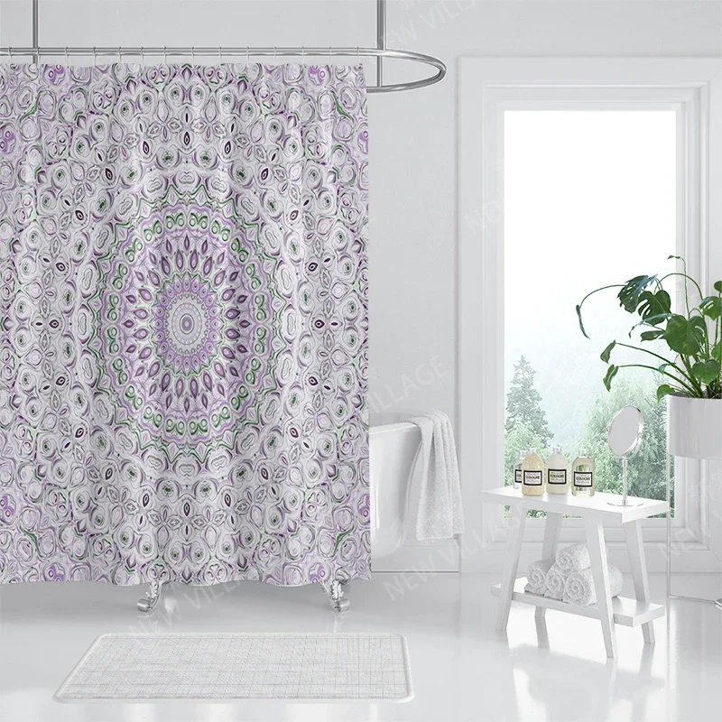 Waterproof fabric shower curtains Bathroom curtain accessories 180x200 Bath curtain for shower 240*260 nordic boho decoration