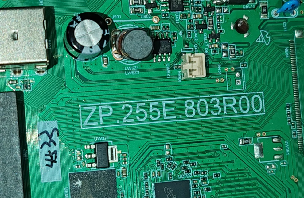 ZP.255E.803R00 Wi-Fi сеть три в одном ТВ материнская плата физическое фото Протестировано хорошо для 1G + 8g 36 -- 62v 600mA 25w