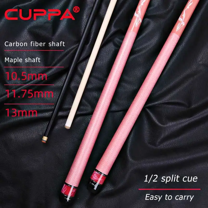 CUPPA-American Billiards for Women, Pink, Black, 8 Cue, Small, Large, Middle Head