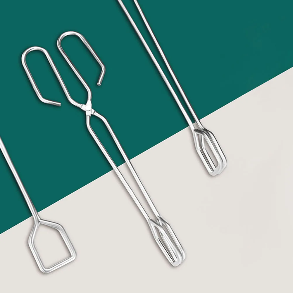 

Stainless Steel Barbecue Tongs Charcoal Clip Heavy Duty Camping Grill Tools Supplies Portable Kitchen Bar Accessories