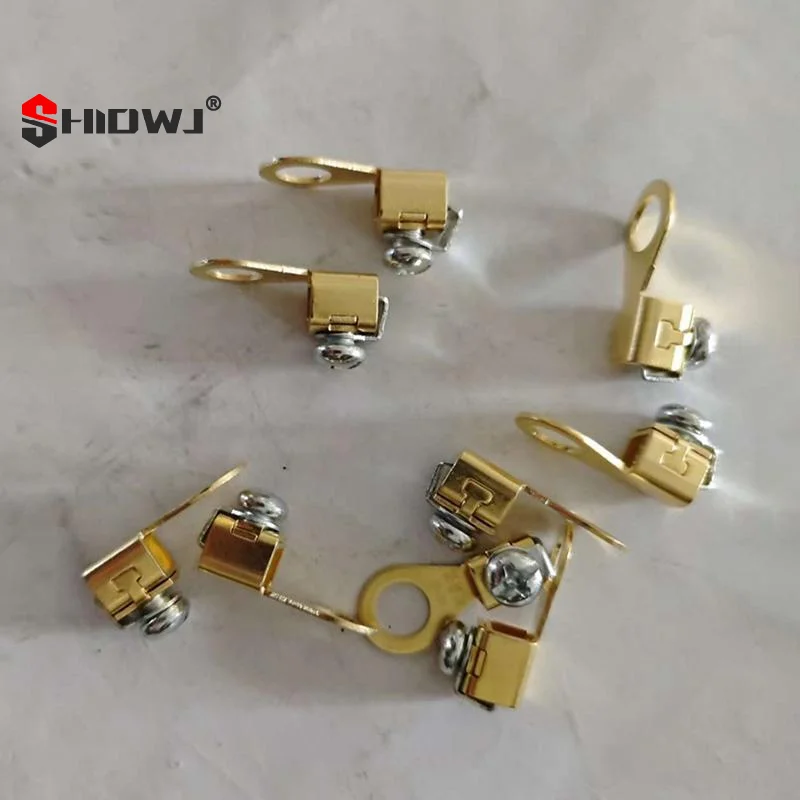 2Pcs Car Battery Clip Car Battery Terminals Thickened Wire Pure Copper Pile Head Terminal Chuck Replacement