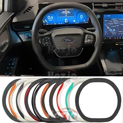 Leather Car Steering Wheel Cover for Ford PUMA 2024 2025 Non-slip Car-styling Auto Accessories