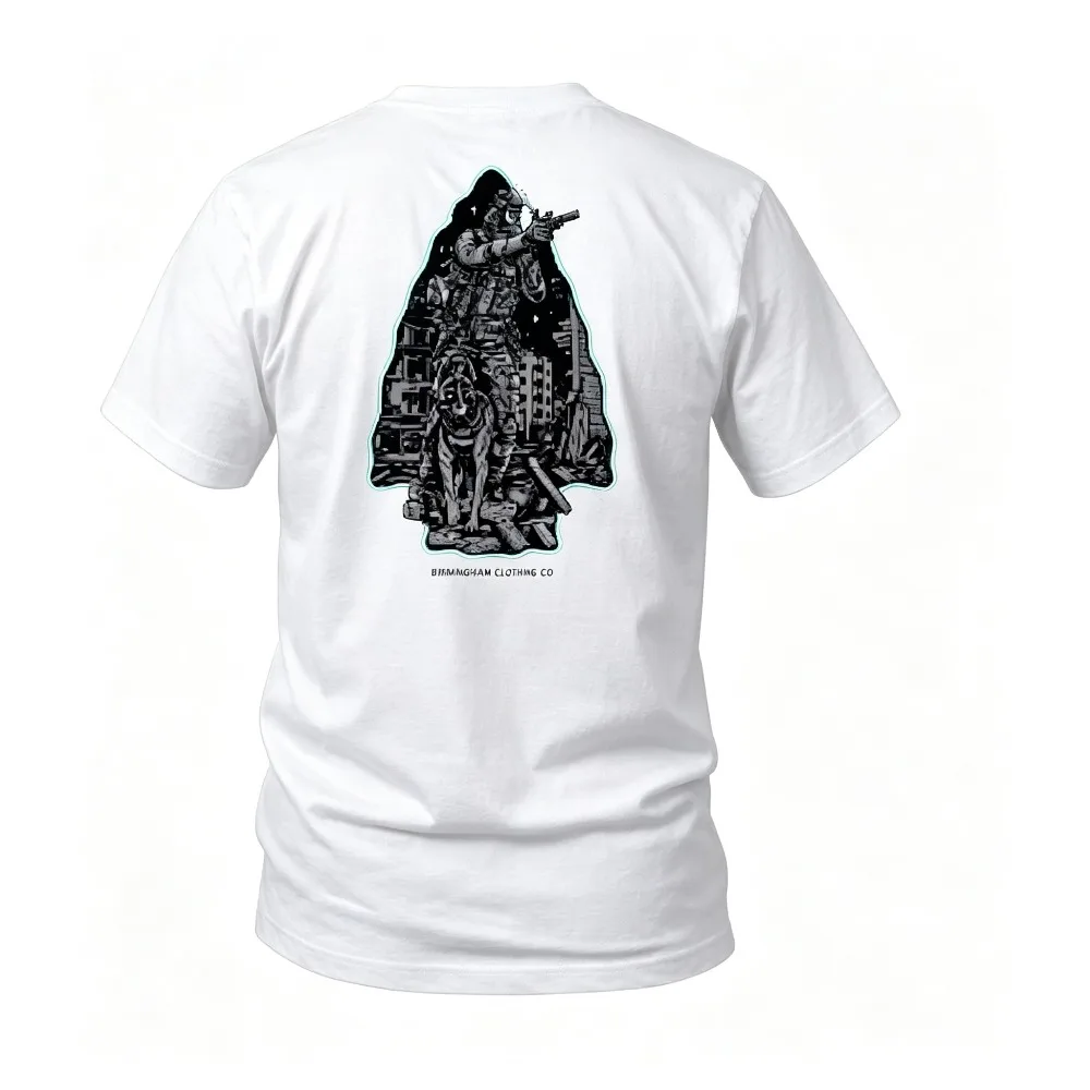 2026 New K9 Tactical Military Dog Soldier Themed T-shirt Dark Military Style Loose Unisex Casual Tops