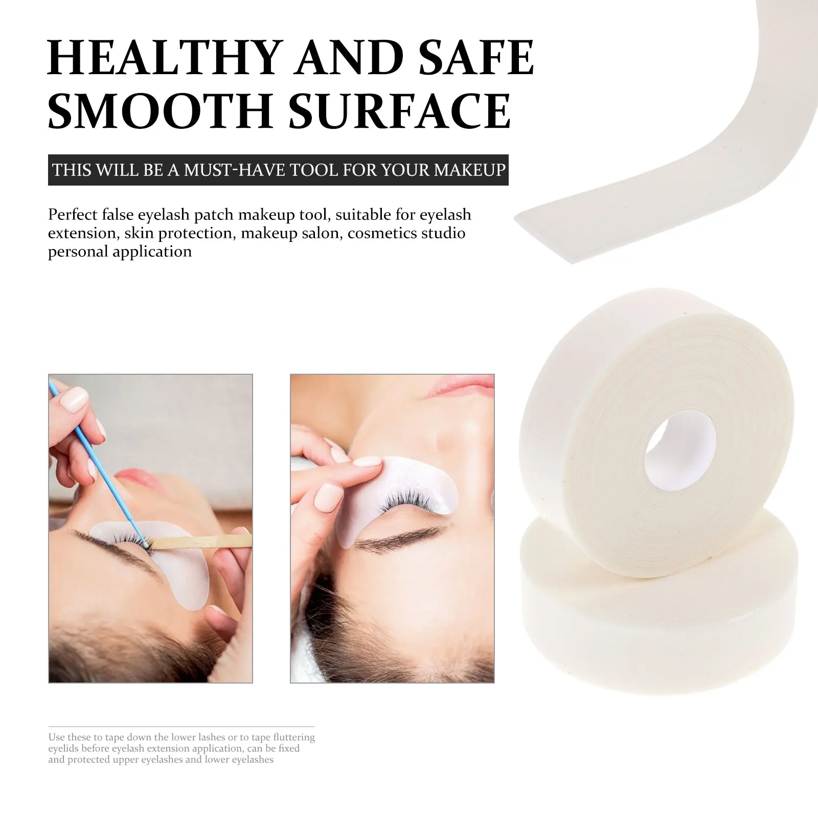 

2 Pcs Eyelash Tape Eyelashes Grafting Patches for Extensions Assist Strips Adhesive Brown