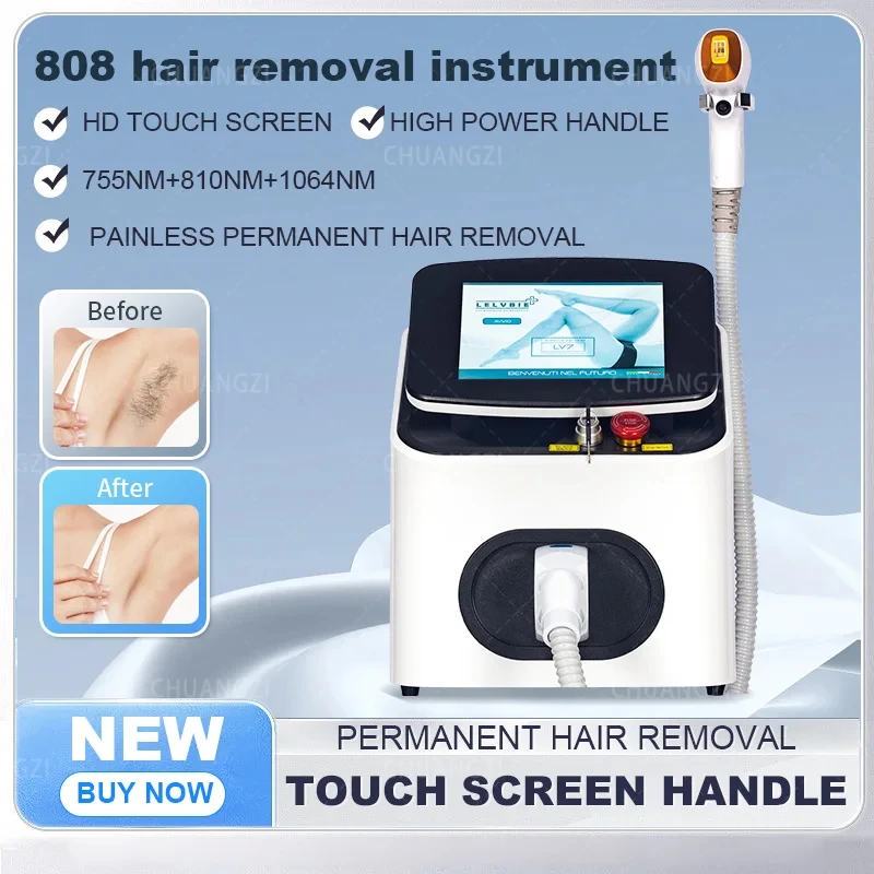 2000W Diode Laser755 808 2024 New In  1064nm CE Wavelengths Hair Cooling Head Painless Laser Epilator Face Body Removal Woman