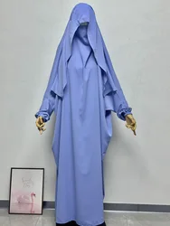 One Piece Prayer Outfit Muslim Women Prayer Garment Abaya Overhead Robe Hijab Dress Prayer Dress Scarf Hajj Islamic Clothes