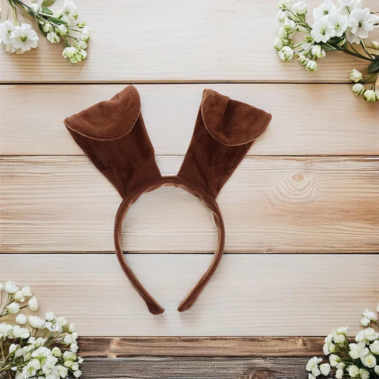 

1Set Dog Costume Kit for Complete Puppy Dress Up Set with Headband Bowtie Nose Tail Gloves Cosplay Party Photo Prop