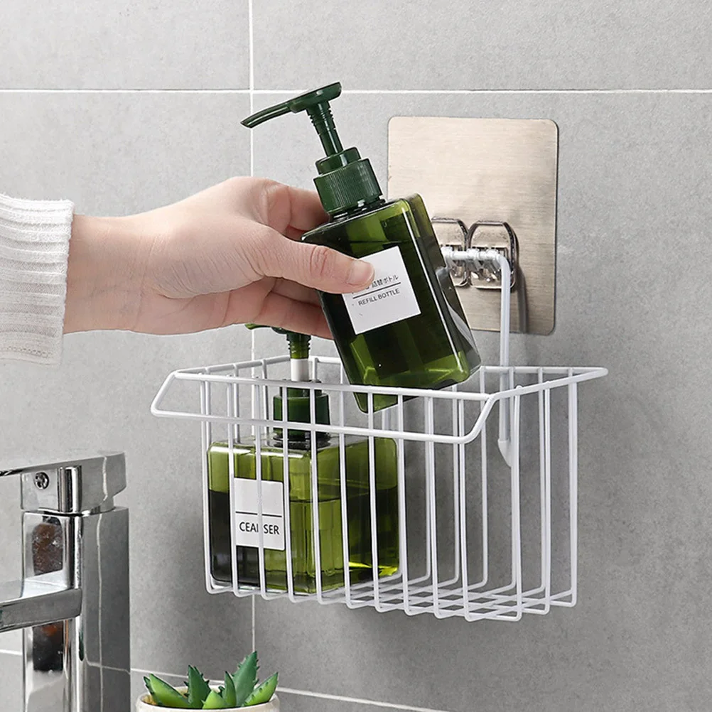

Wall Mounted Kitchen Organizer Iron Wire Storage Rack for Sponges Scrubbers Drain Stopper Quick Dry Holder Kitchen Sink Basket