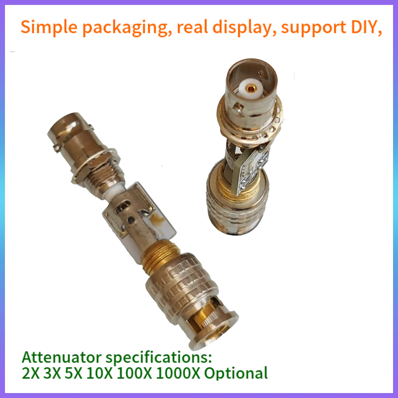 DIY attenuator oscilloscope accessory attenuates voltage signals