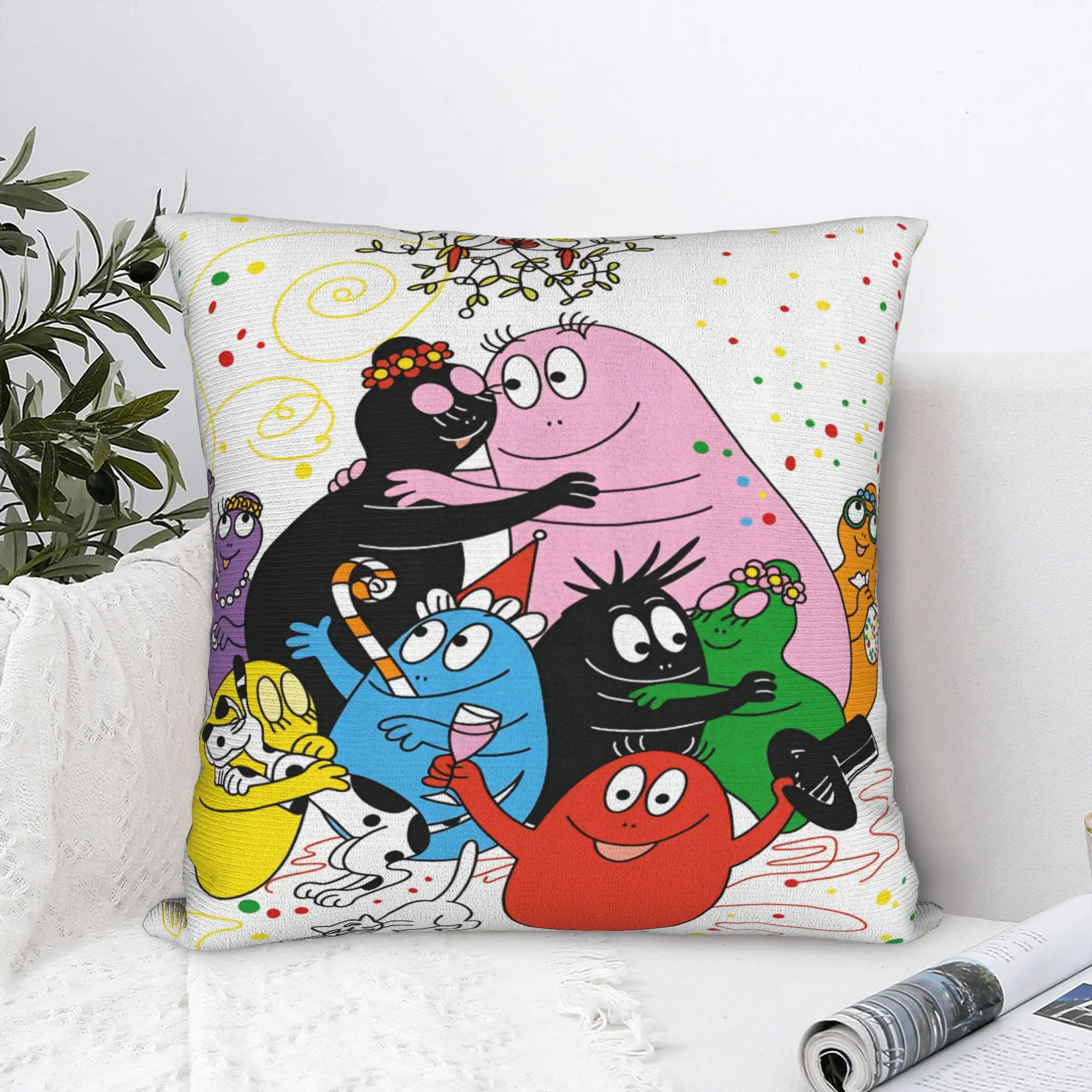 Barbapapas Pillowcases  Cute Funny Pillow Case For Sofa Home Decoration Soft Pillow Cover