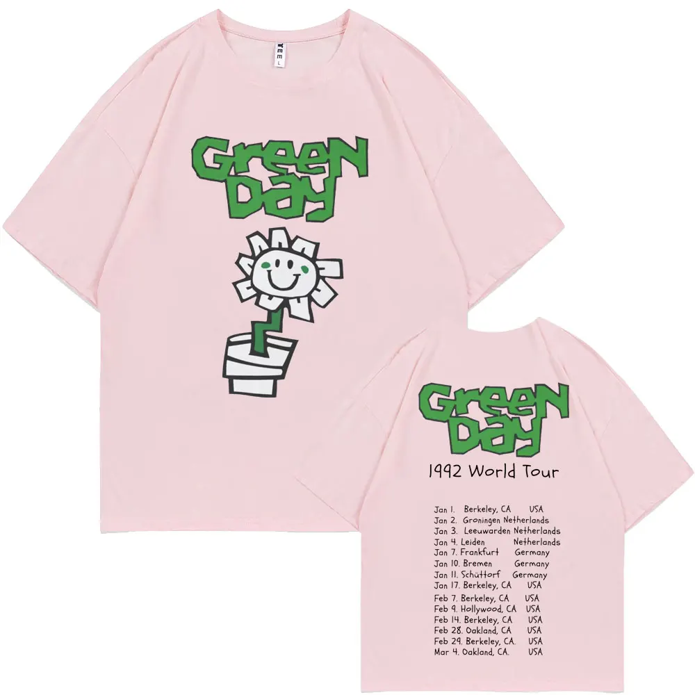 Best Famous Punk Band Green Day 1992 World Tour T Shirts Men
