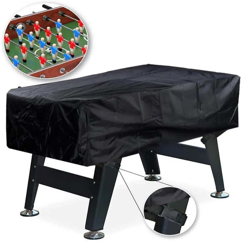 

210D Oxford Cloth Football Table Cover Black Folding Billiard Table Dust Cover UV-Blocking Durable Furniture Protection Case