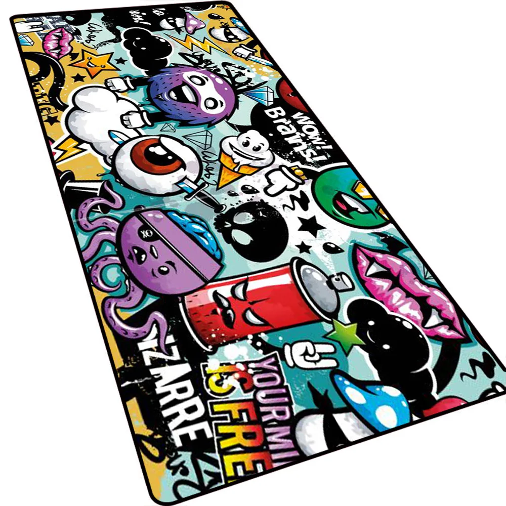 Mairuige Animated Mouse Pad Colorful Graffiti Game Console Accessories Computer Notebook Office Keyboard Mouse Pad Gaming Desk