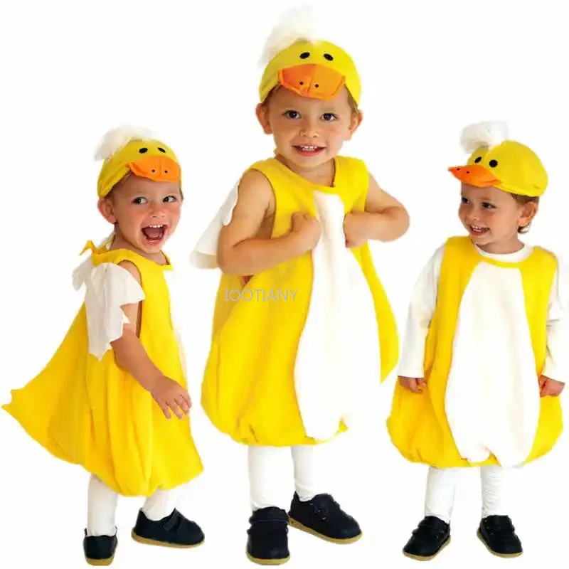 Little Curt Duck Cosplay For Party Outfit Children's Little Yellow Duck Performance Costume Animal Dress Up Performance Costume