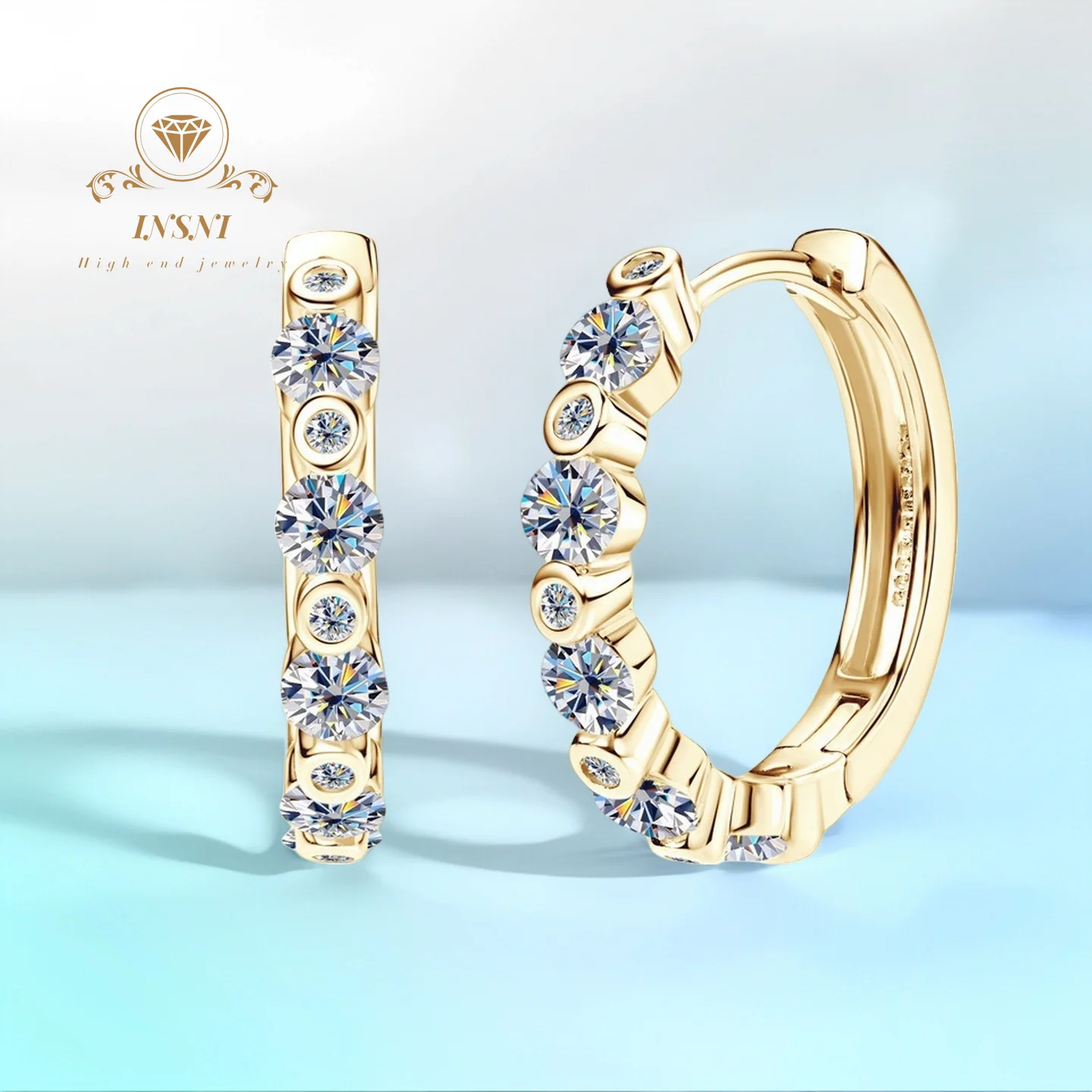 

0,57 карата ​ AAA D-цвет муассанит S925 серебро европейские шикарные модные серьги-манжеты и обручи для женщин элитные роскошные ювелирные изделия ​