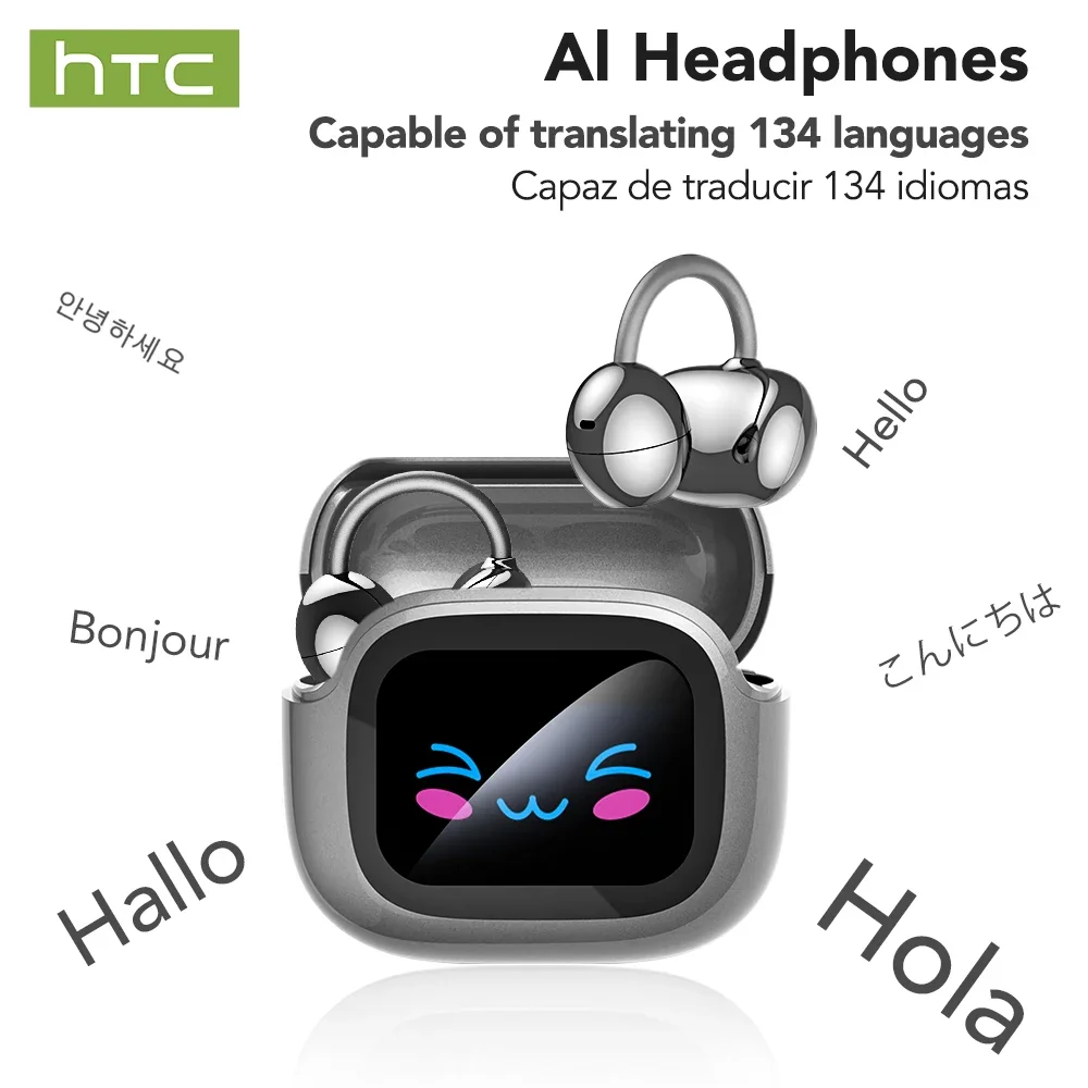 HTC NE32 Bluetooth V6.0 AI Наушники OWS Наушники с зажимом для ушей Комфортное шумоподавление Беспроводные наушники Переводчик Наушники