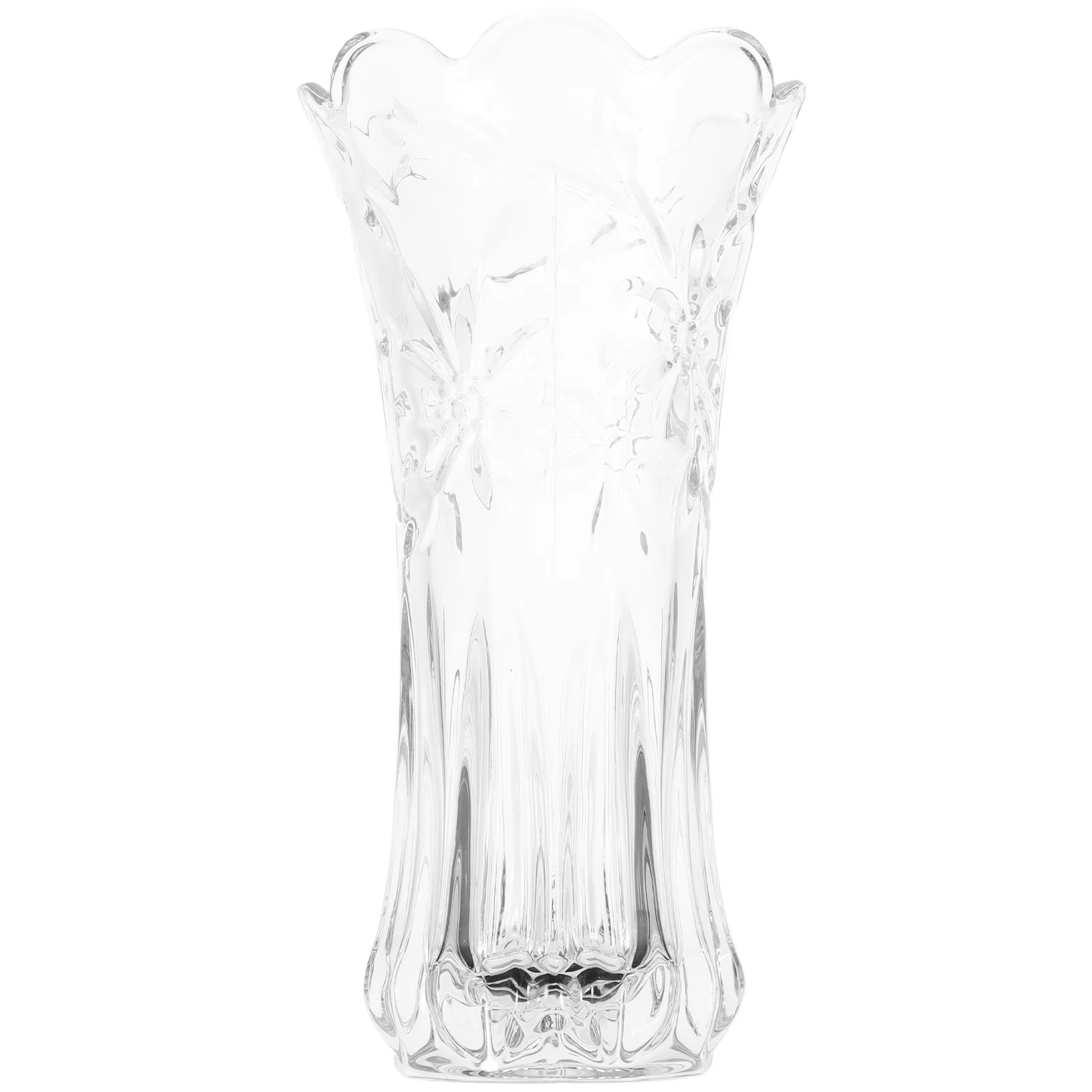 

High Quality Glass Vase Polished Mouth Elegant Shape for Home Hotel Festival Exhibition Decor Glass Vase Flower Bottle