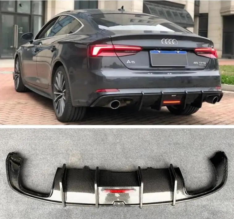 

Carbon Fiber Rear Lip Spoiler For Audi A5 S5 B9 2017-2020 High Quality Bumper Diffuser Auto Accessories