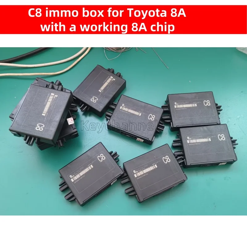 1 Set 8A Immobilizer Box Immo Control Box for Toyota C8 For Hilux Revo Fortuner Hiace Rav All Key Lost With 1pcs Working 8A Chip