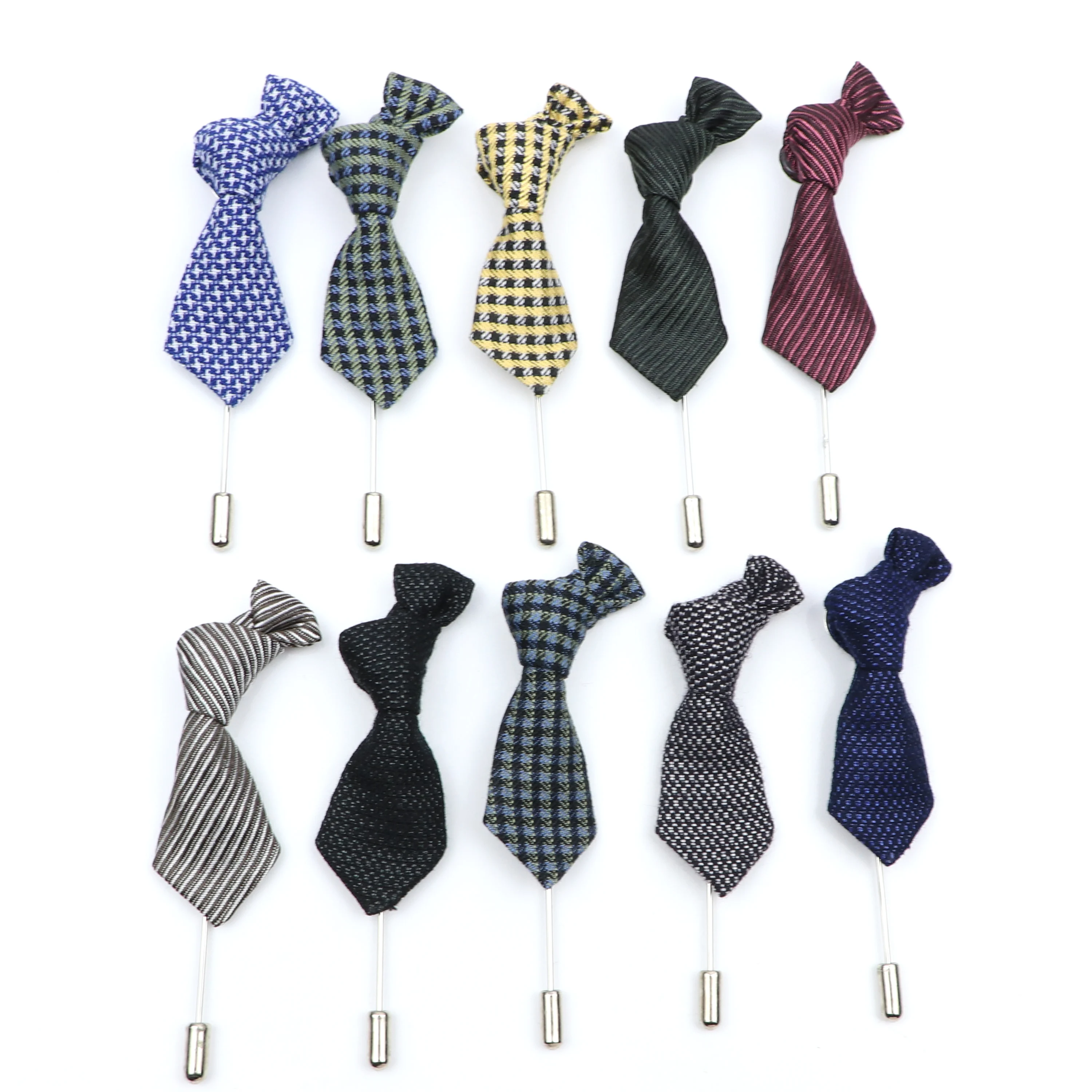 Vintage Broche Mannen Vrouwen Stropdas Vorm Pin Katoen Hand Made Wijn Blauw Broche Voor Wedding Party Pak Sieraden Accessoires Gift