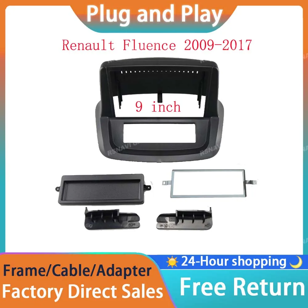 

Автомобильная стереомагнитола RSNAVI 9 дюймов для Renault Fluence 2009-2017, MP5, Android-плеер, головное устройство 2 Din, облицовка, панель приборной панели, крышка рамы