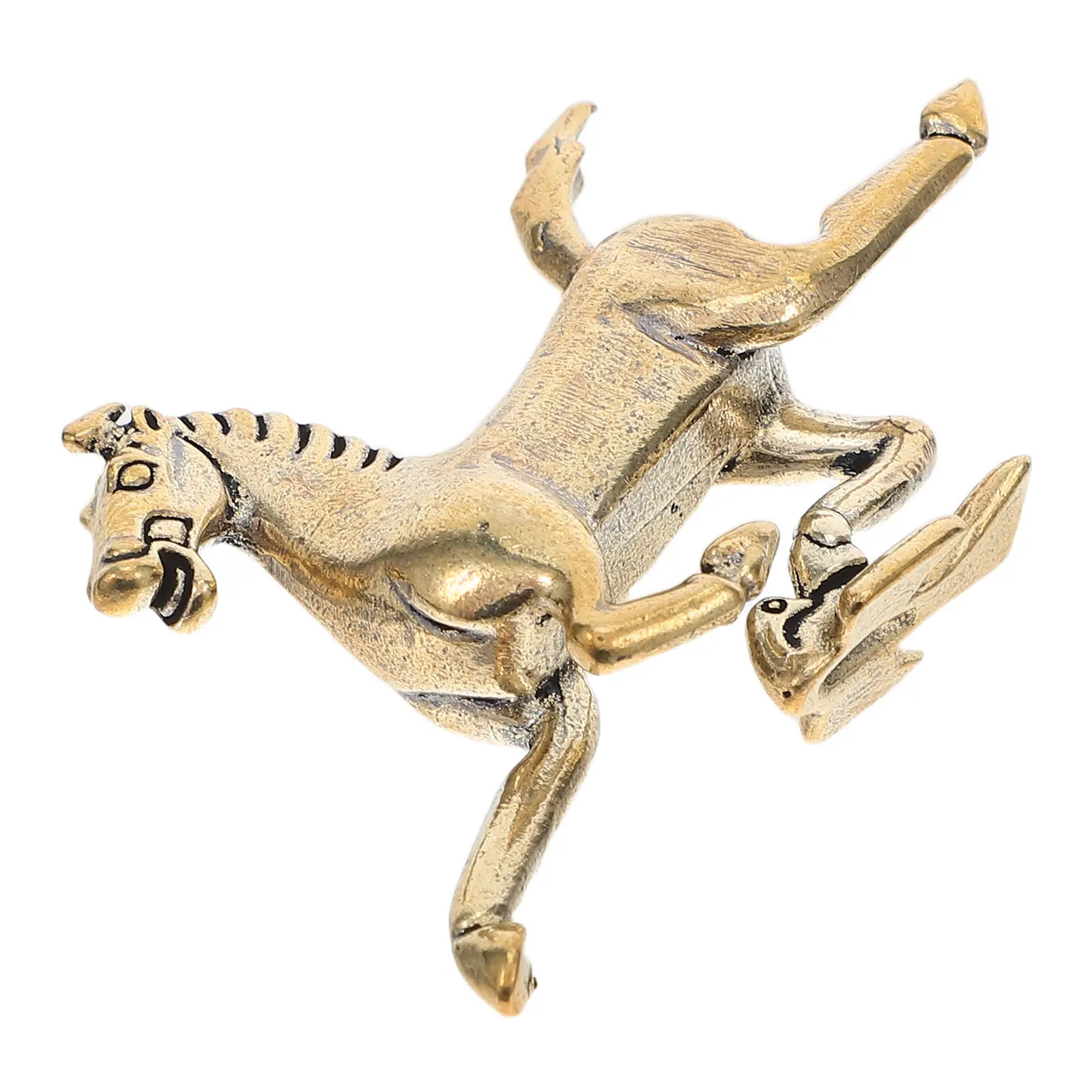 Galloping Horse Treading on Flying Swallow Brass Statue Solid Metal Horse Sculpture for Indoor Tabletop Office Decor Chinese