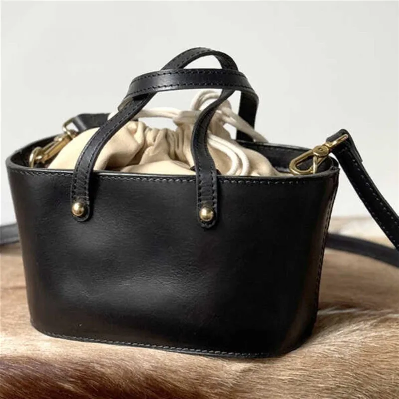 

Fashion casual designer natural genuine leather women's black small handbag weekend daily cowhide leather female shoulder bag