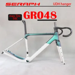 Full Carbon Gravel Bike Frame, Disc Brake, Hidden Cable, Bicycle Frameset, Max Tire 50C  frame , BB386 or T47 BB, BB386