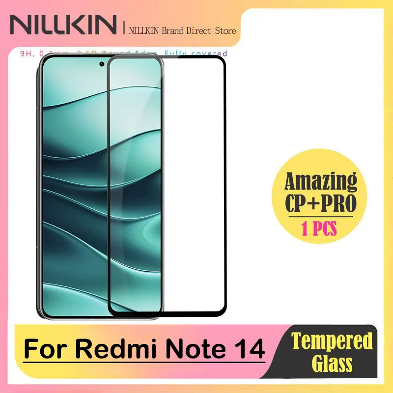 NILLKIN Amazing CP+PRO Полноклеевое противовзрывное стекло 9H для Redmi Note14 4G/5G, устойчивое к царапинам и ультратонкий чехол 0,33 мм, дружелюбный NILLKIN Amazing CP+PRO Полноклеевое противовзрывное стекло 9H для Redmi Note14 4G/5G, устойчивое к царапинам и ультратонкий чехол 0,33 мм, дружелюбный