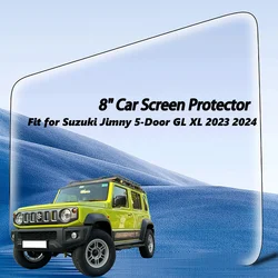 8 Inch Car Navigation Display Tempered Glass Screen Protector Film for Suzuki Jimny JC74 5-Door XL GL 2023-2026 Accessories