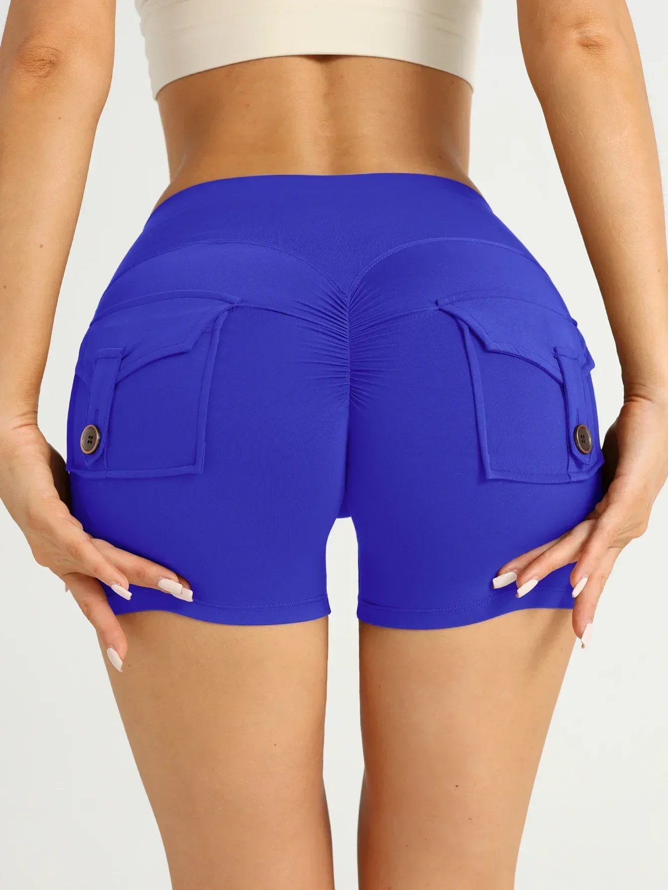 

Женские шорты для йоги с высокой талией, спортивные шорты для фитнеса, корректирующие фигуру, для йоги, фитнеса, бега, спортивная одежда