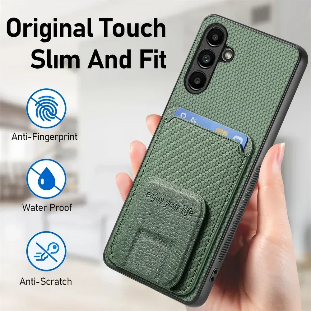 Leather Back Case For Samsung Galaxy A17 A07 A06 A16 A26 A36 A56 A05S A15 A35 A55 A14 A24 A34 A54 A73 A53 A33 A23 5G 4G Cover - Image 3