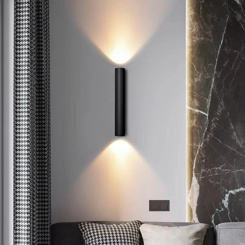 *(2-piece set) Modern Nordic Style Dimmable LED Wall Sconce 10W 2700K Wall Light for Bedroom Home Decor
